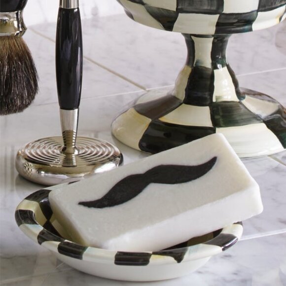 MacKenzie-Childs Courtly Check Enamel Soap Dish - Picture 5 of 5